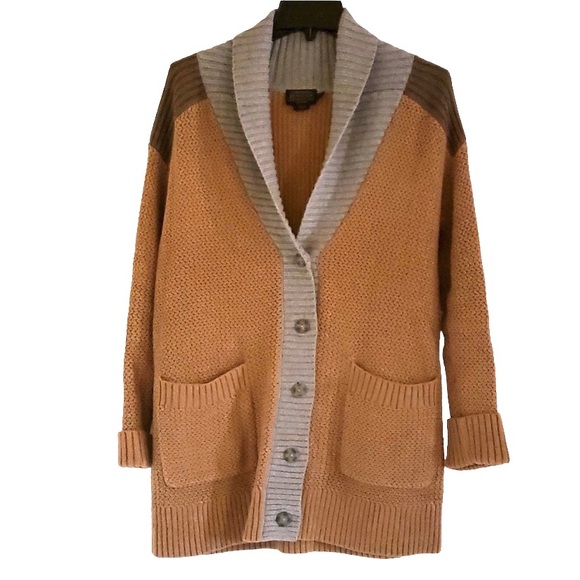 Pendleton Wool Blend Chunky Cable Knit Cardigan Sweater - Picture 2 of 6